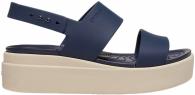 Women’s Crocs Brooklyn Low Wedge Navy / Stucco